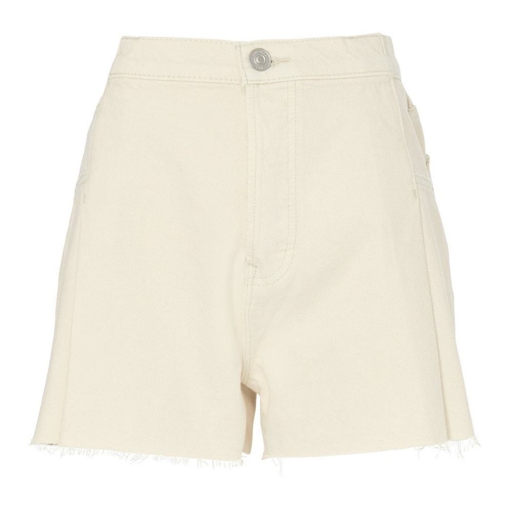 Hudson Cream High-Waisted Shorts - Eva Pleated Shorts
